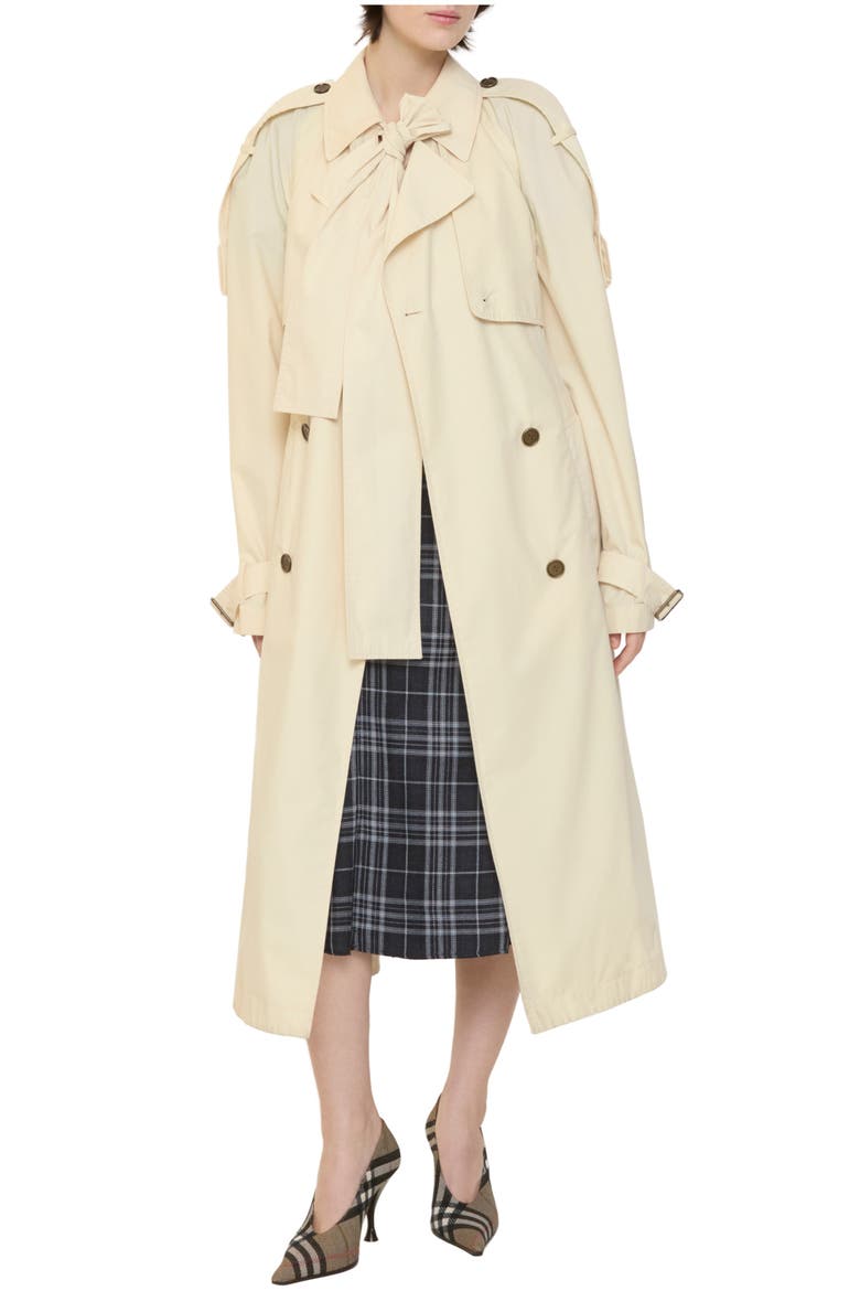 Long Canvas Trerose Trench Coat, Main, color, Tundra beige