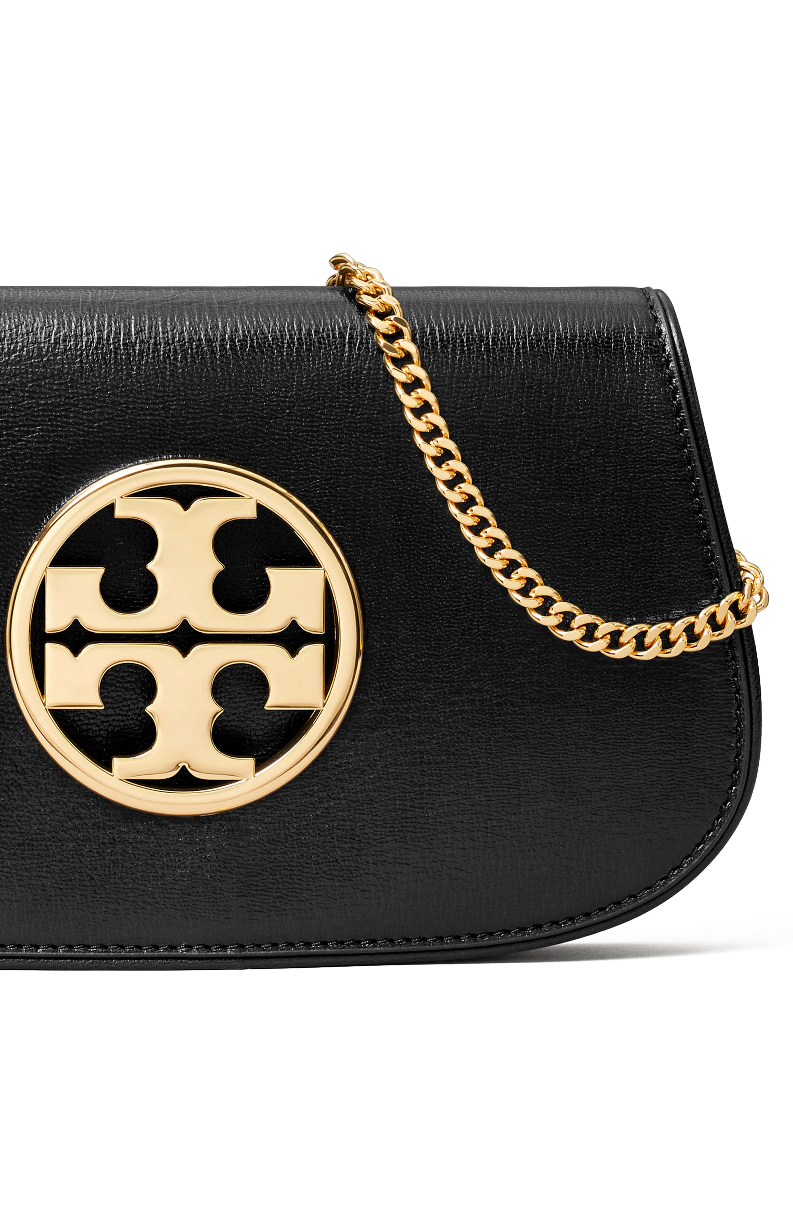 Tory Burch Reva Leather Clutch, Alternate, color, 