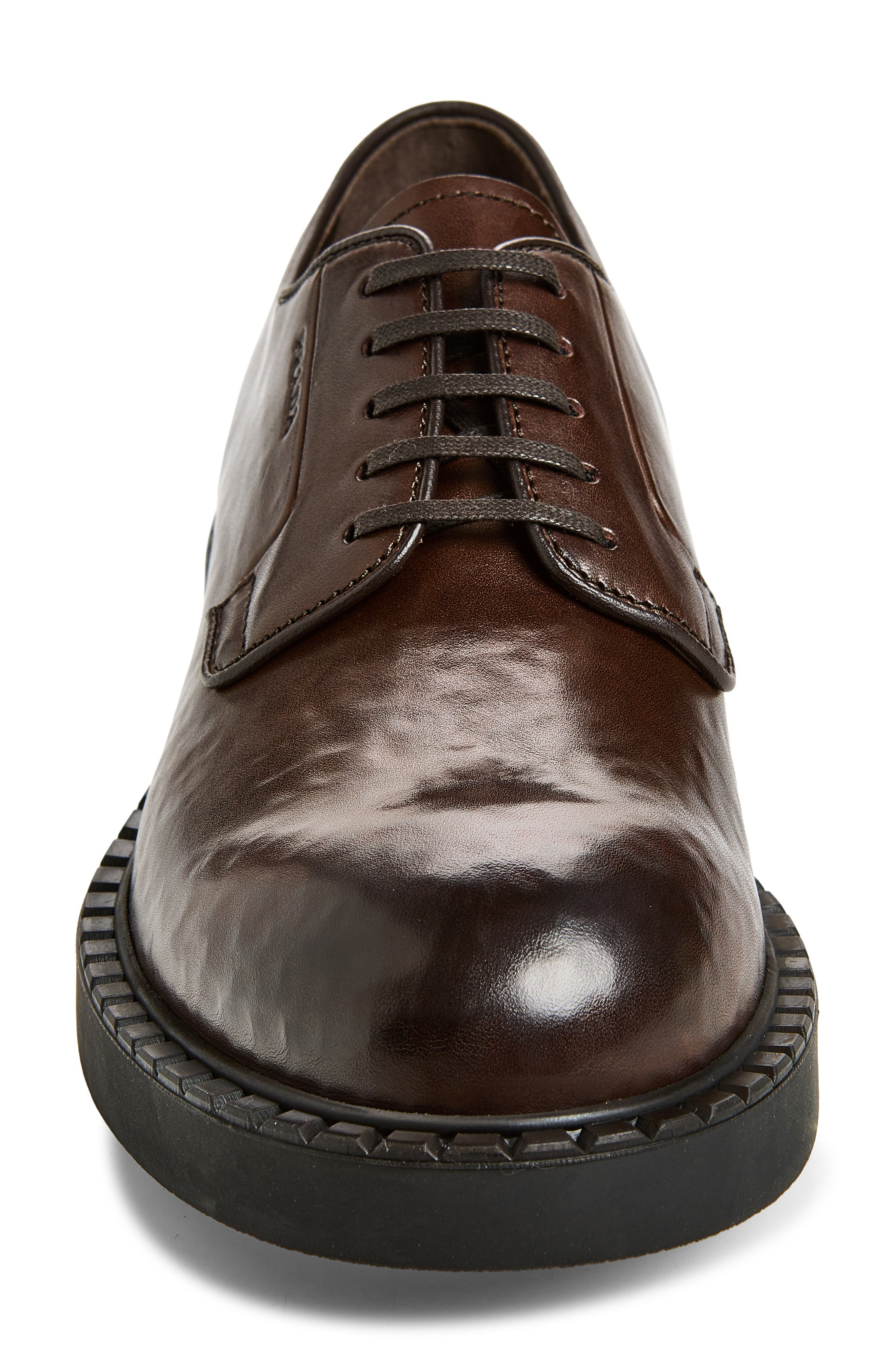 Chocolate Leather Derby, Alternate, color, TEAK