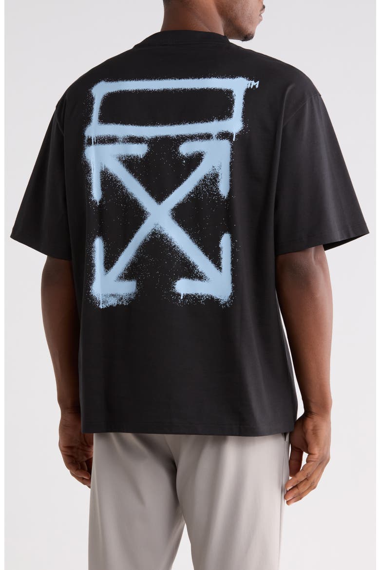 Skate Fit Spray Arrow Cotton T-Shirt, Alternate, color, BLACK
