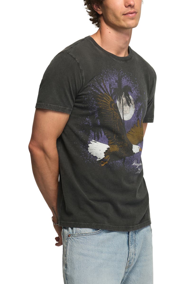 Lucky Brand Night Eagle Cotton Graphic T-Shirt, Alternate, color, Jet Black