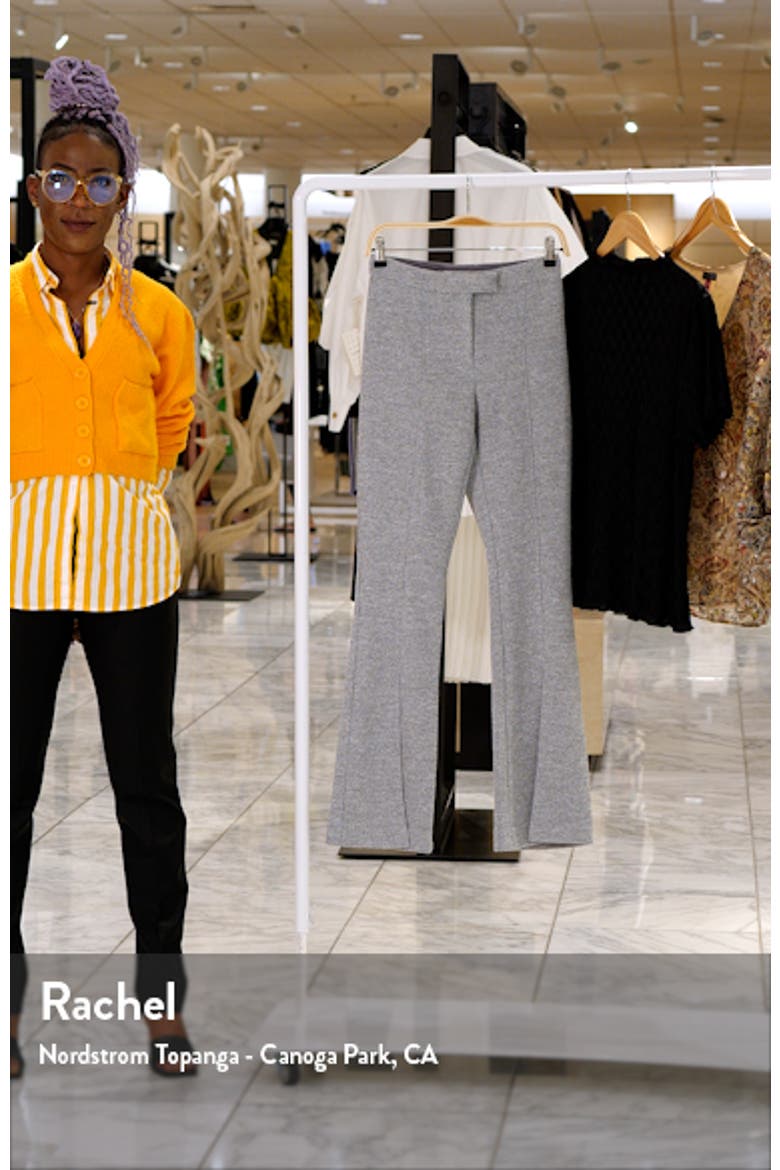Slit Hem Marled Jersey Trousers video