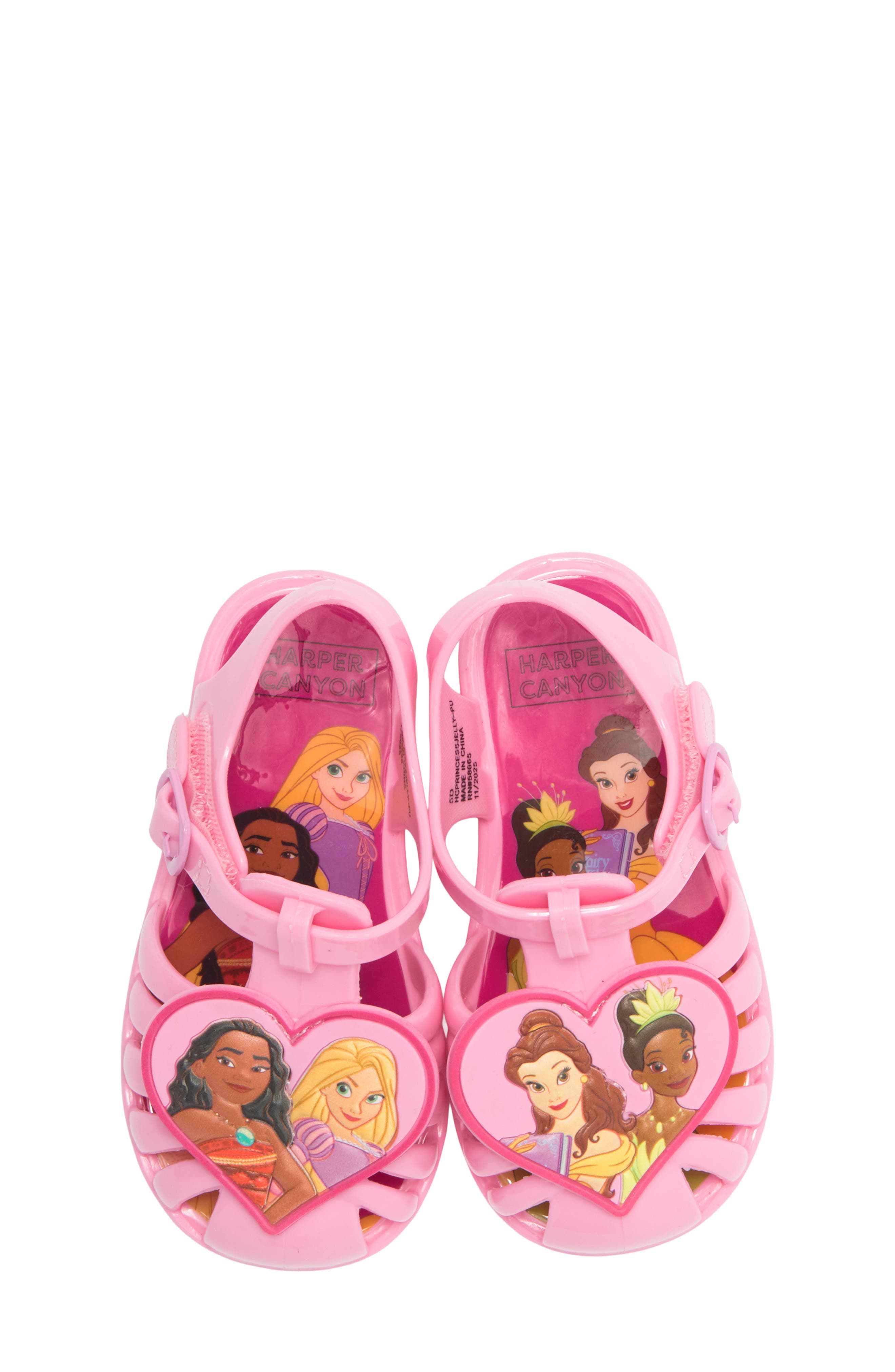 Harper Canyon Disney Princess Jelly Sandal, Alternate, color, Pink
