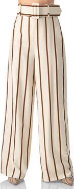 IVONNE Striped Wide-Leg Pants