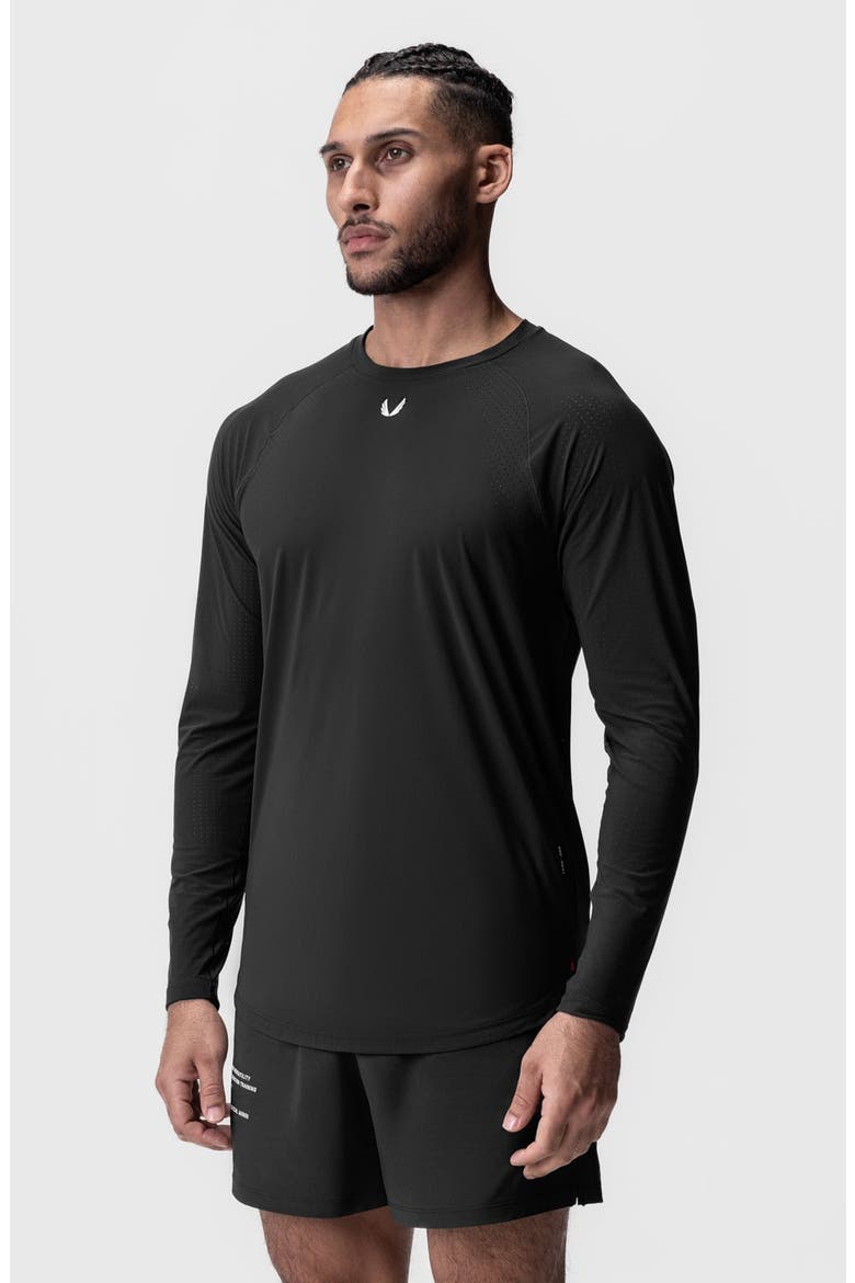 Laser Vent Established Long Sleeve Shirt, Main, color, Black