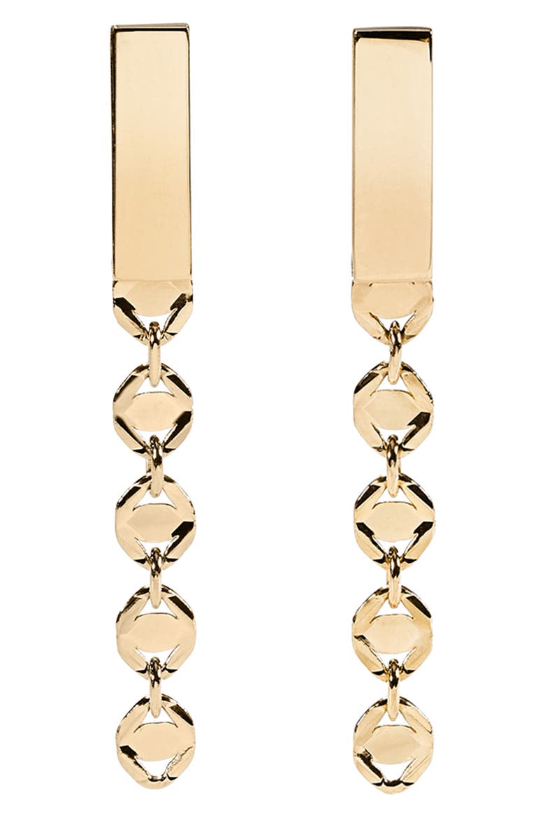 Miami Bar Drop Earrings, Main, color, YELLOW
