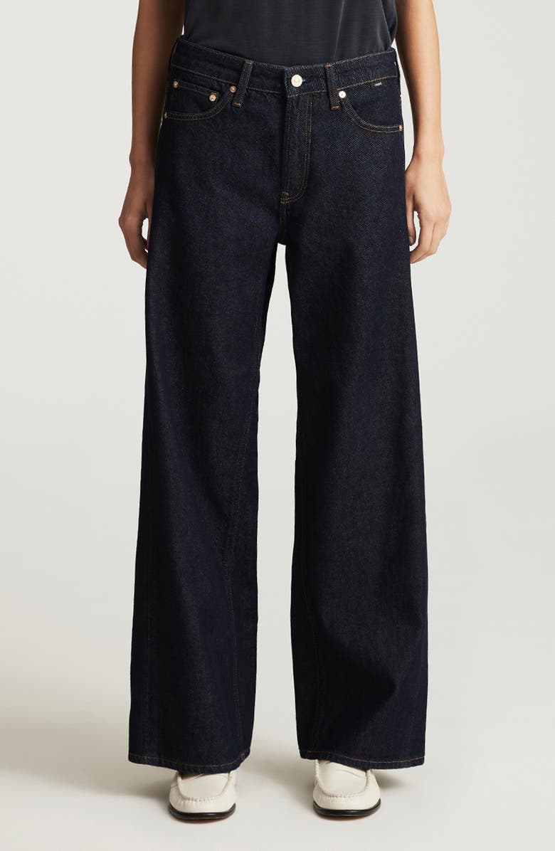 Mavi Jeans Siena High Waist Ankle Wide Leg Jeans, Main, color, Rinse Classic Denim