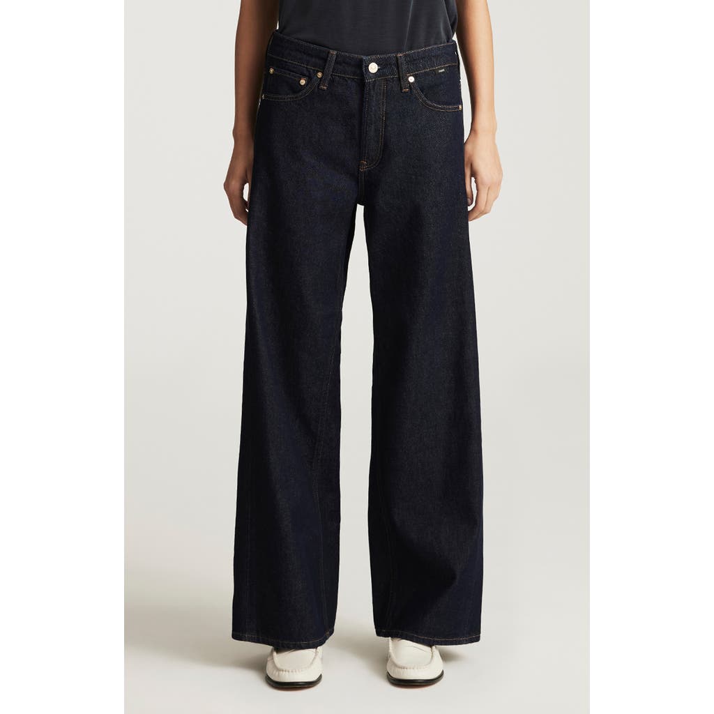 Mavi Jeans Florida Mid Rise Wide Leg Jeans In Black