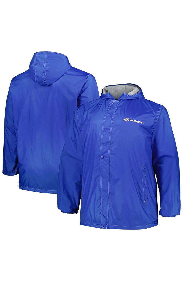 DUNBROOKE Men's Dunbrooke Royal Los Angeles Rams Big & Tall Legacy Stadium Full-Zip Jacket, Main, color, Royal