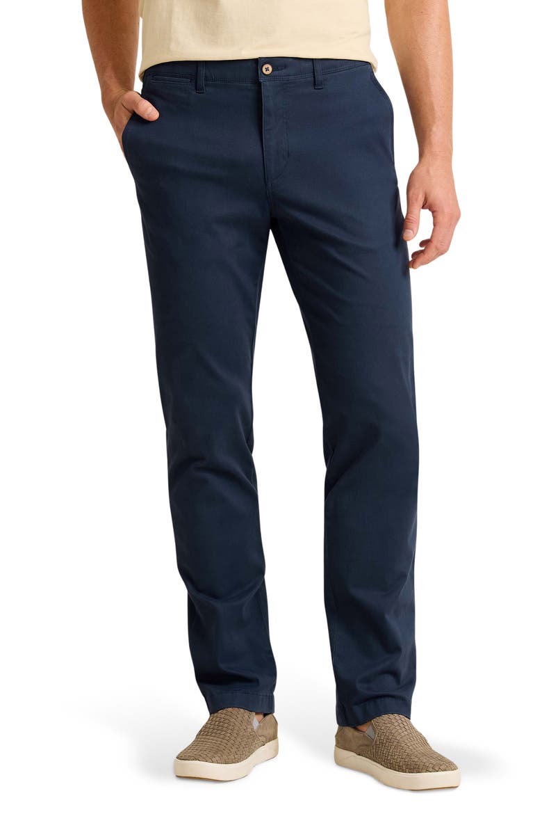 Boracay® Island Flat Front Stretch Chinos, Main, color, OCEAN DEEP