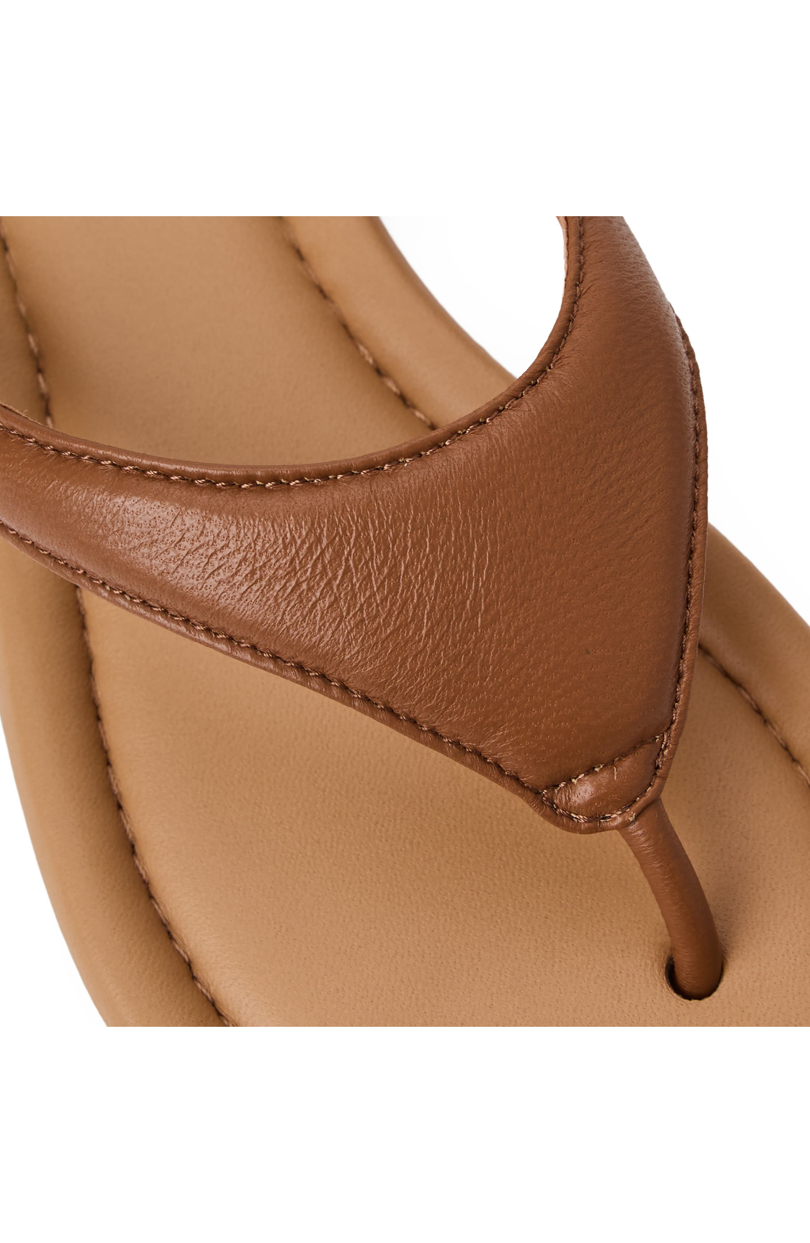 Malora Flip Flop, Alternate, color, COGNAC LEATHER