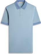 Bugatchi Tipped Pima Cotton Piqué Polo