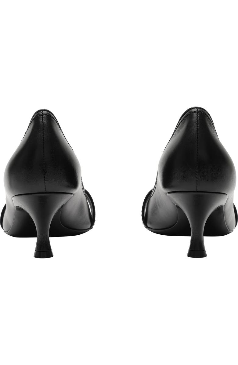 Burberry Leather Cotswolds Low Pumps, Alternate, color, Black