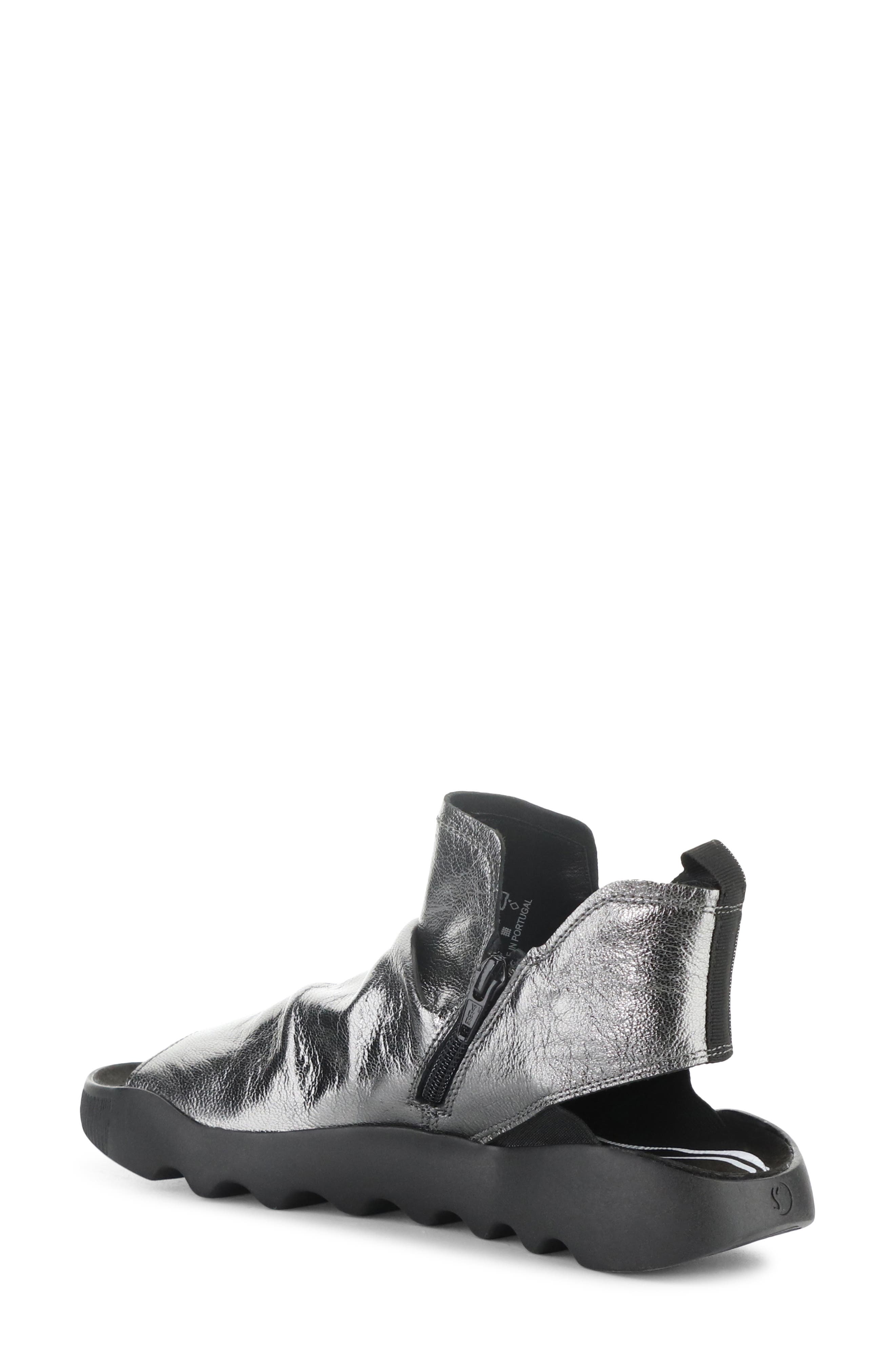 Softinos by Fly London Wish Platform Wedge Sandal, Alternate, color, Graphite