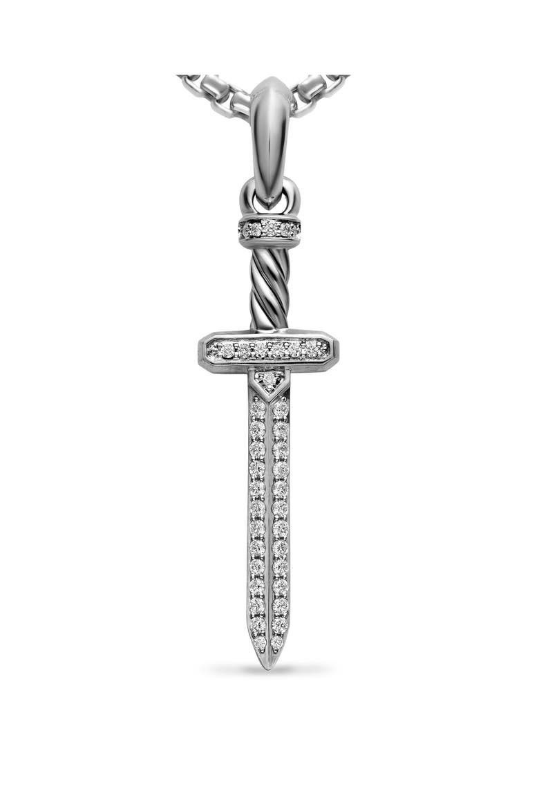 Pavé Diamond Sword Amulet, Alternate, color, SILVER PAVE