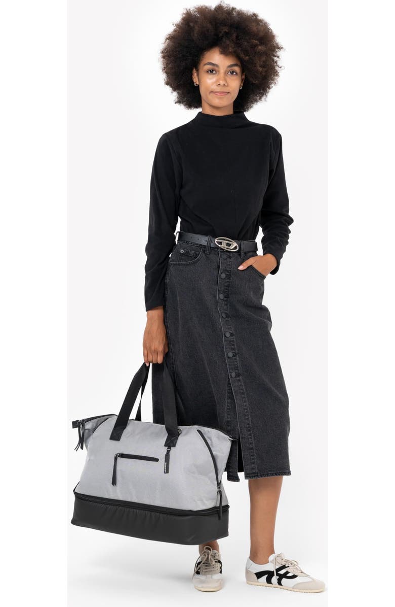 Sherpani Boston Anti-Theft Tote Duffel for Women with Removable Shoe Compartment, Alternate, color, Sterling