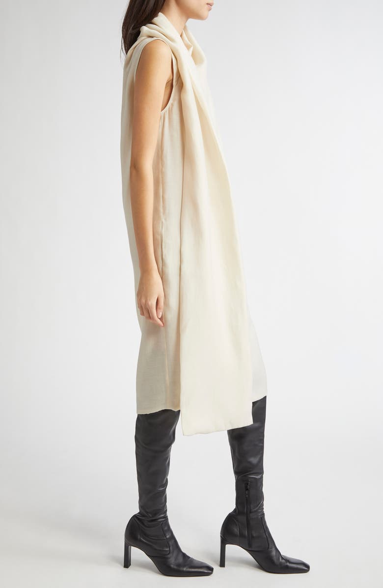 TOTEME Scarf Dress, Alternate, color, Ecru