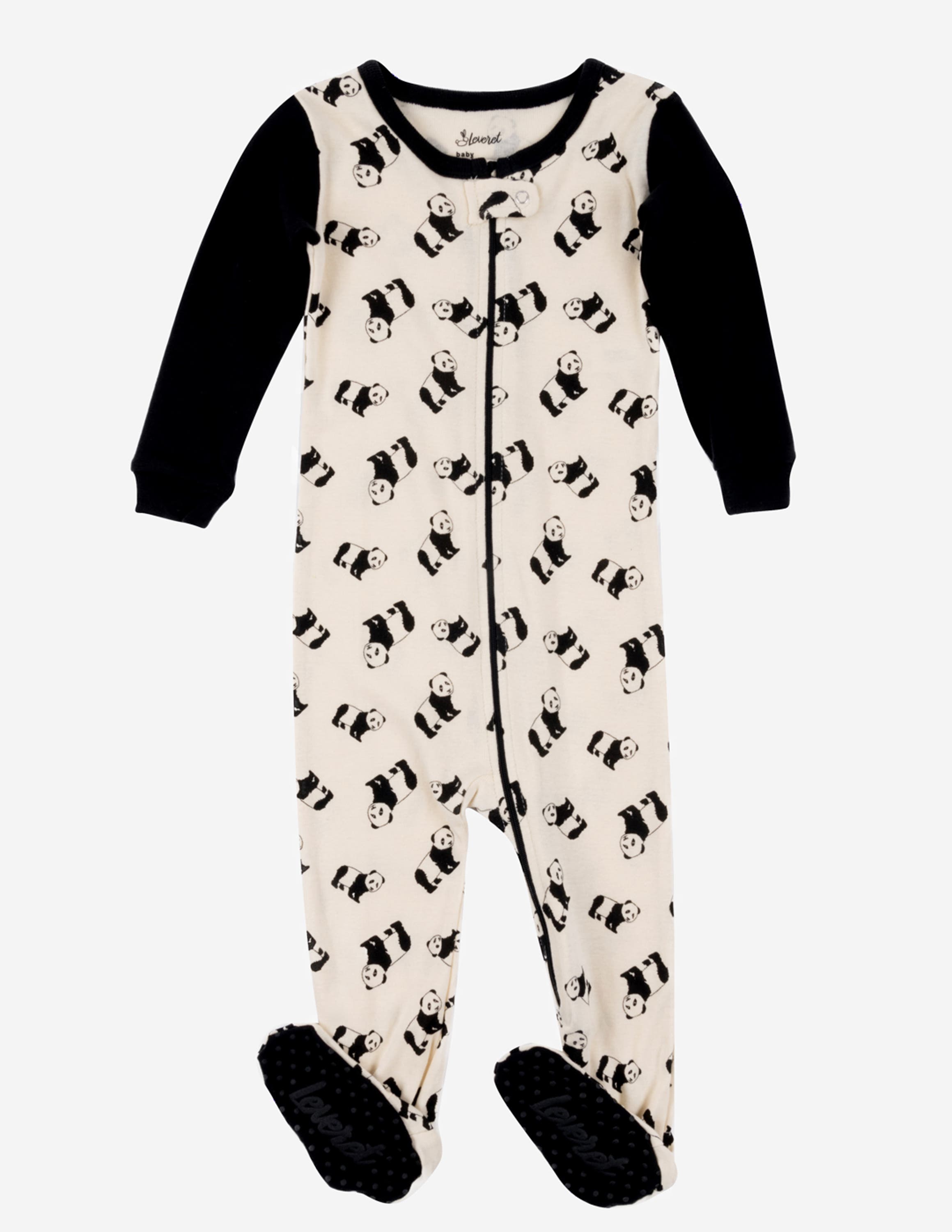 Leveret Kids'  Footed Printed Cotton Matching Family Pajamas, Animal Kingdom Prints In Animal Print