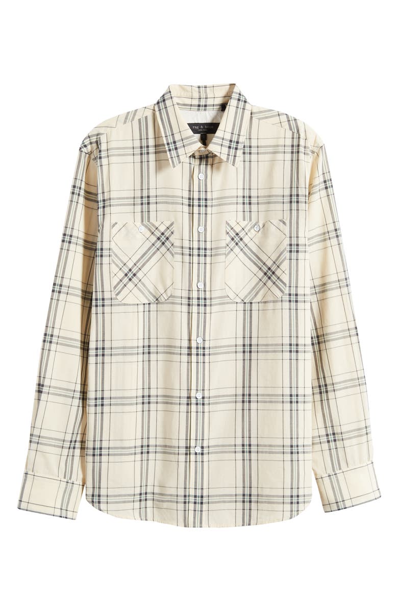 rag & bone Gus Plaid Button-Up Shirtt, Alternate, color,