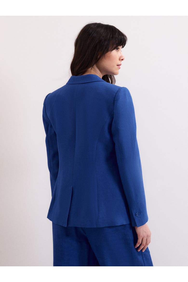 Floette Linen Blazer, Alternate, color, Cobalt