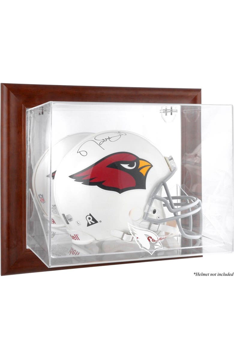 FANATICS AUTHENTIC Arizona Cardinals Brown Framed Wall-Mountable Logo Helmet Case, Main, color, 