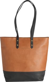 Sarep + Rose Kenya Large Leather Zipped Tote Bag