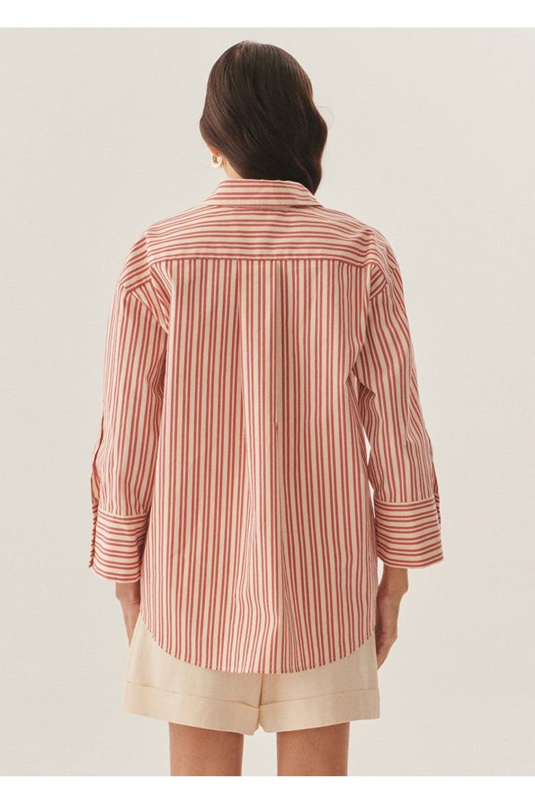 Leia Long Sleeve Shirt, Alternate, color, RED-BONE