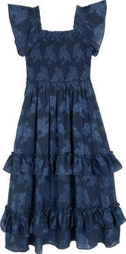 Rare Editions Kids' Burnout Floral Ruffle Sundress
