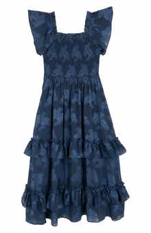 Kids' Burnout Floral Ruffle Sundress