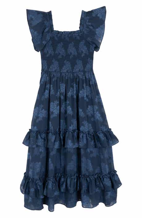 Kids' Burnout Floral Ruffle Sundress