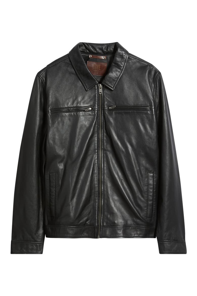 Nappa Leather Jacket, Main, color, BLACK