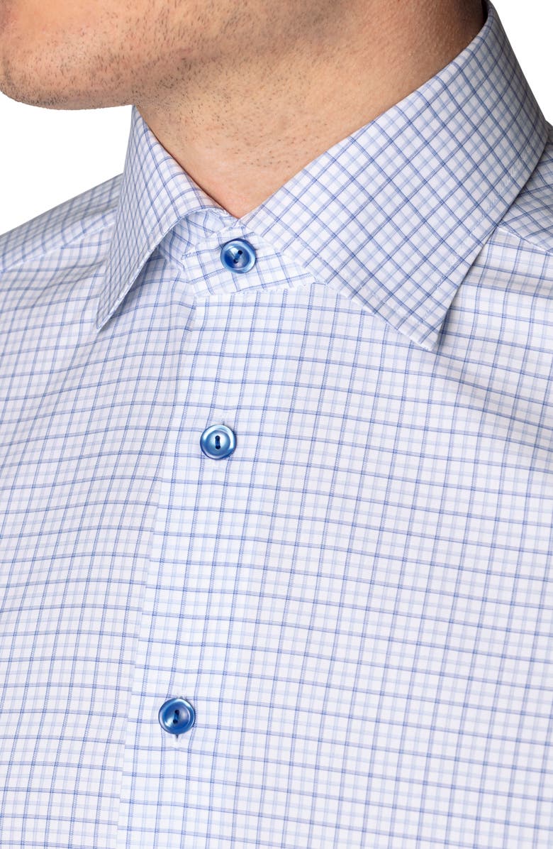 Eton Slim Fit Check Dress Shirt, Alternate, color,
