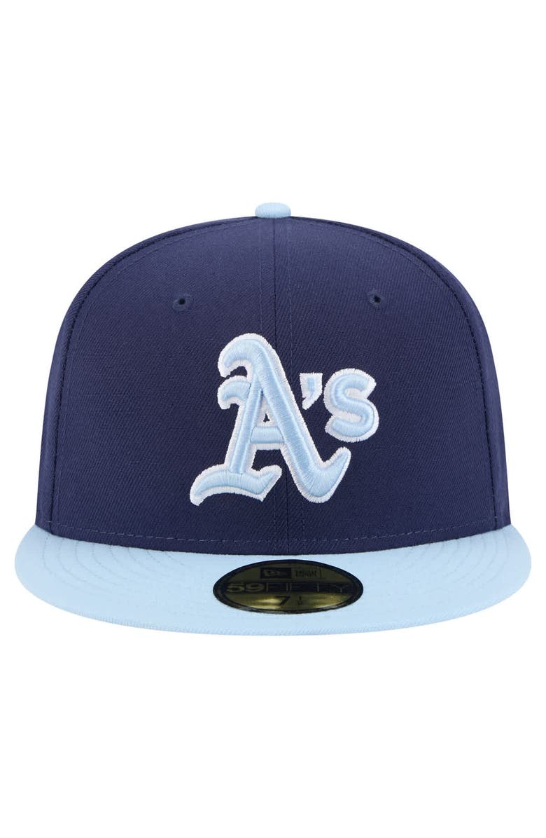 New Era Men's New Era Navy/Light Blue Athletics Color Pack 2-Tone 59FIFTY Fitted Hat, Alternate, color, 