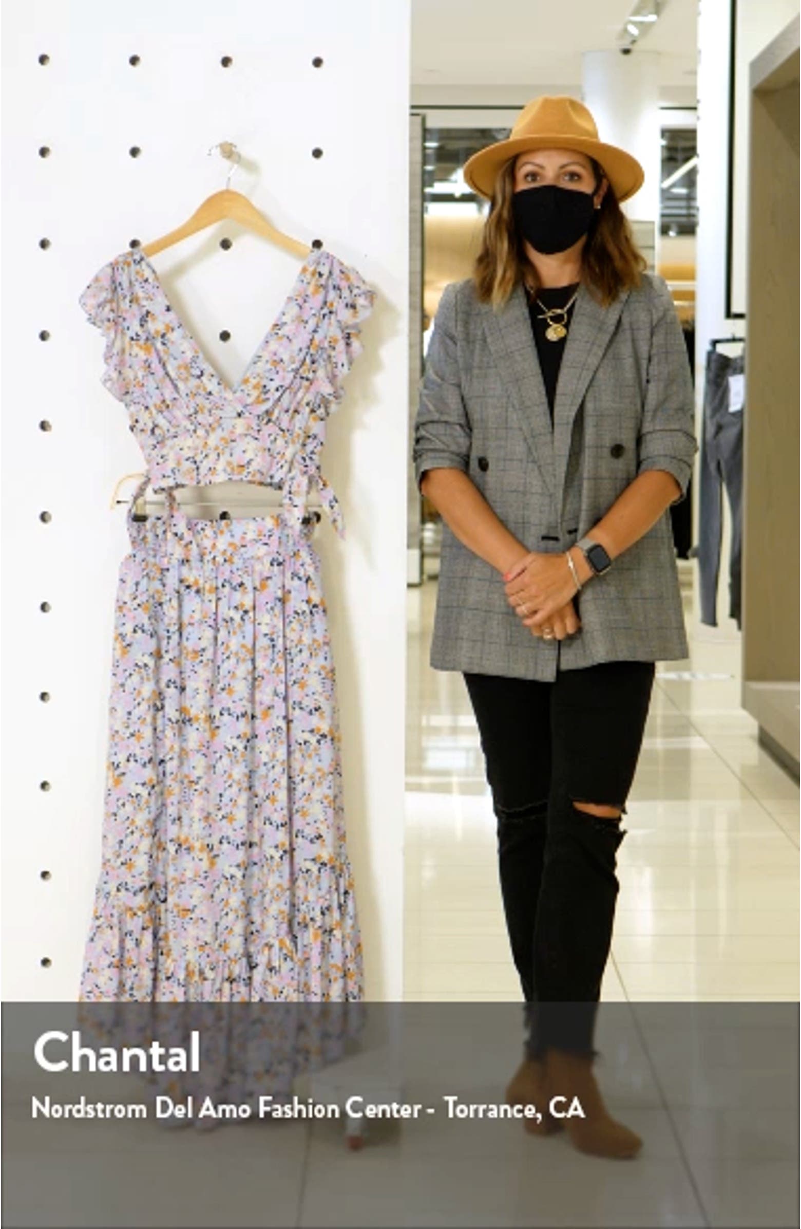 Pretty Daize Free People Pretty Daze Floral Crop Top & Midi Skirt | Nordstromrack