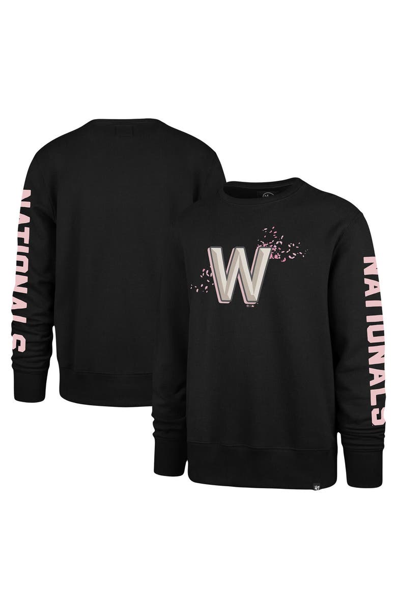 '47 Men's '47 Black Washington Nationals City Connect Legend Headline Pullover Sweatshirt, Main, color, 