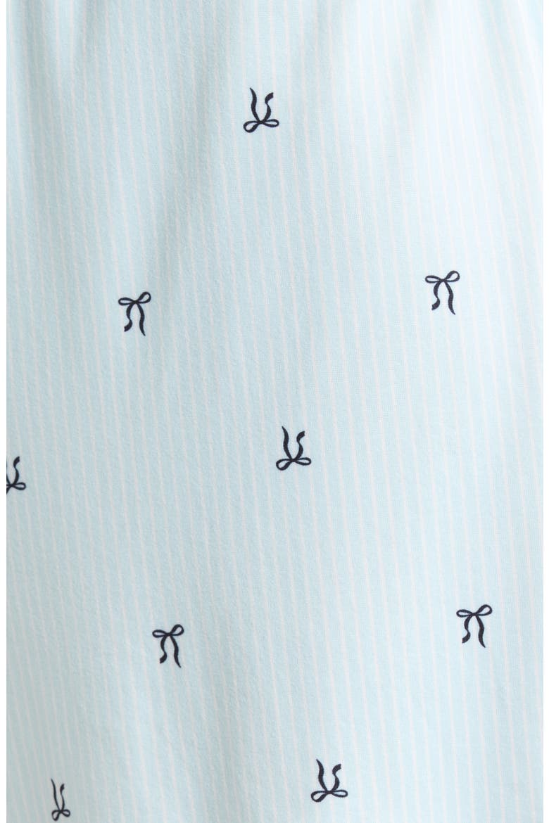 Eyelet Trim Short Pajamas, Alternate, color, BLUE BOW