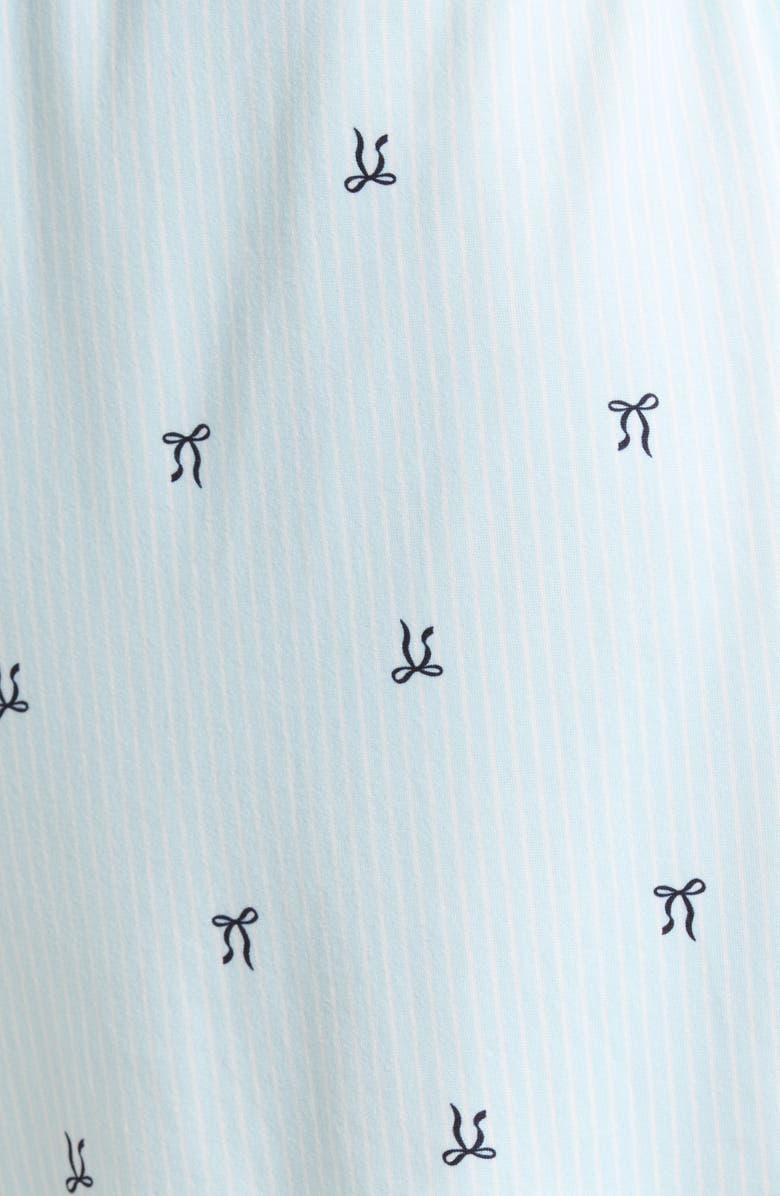 French Connection Eyelet Trim Short Pajamas, Alternate, color, Blue Bow