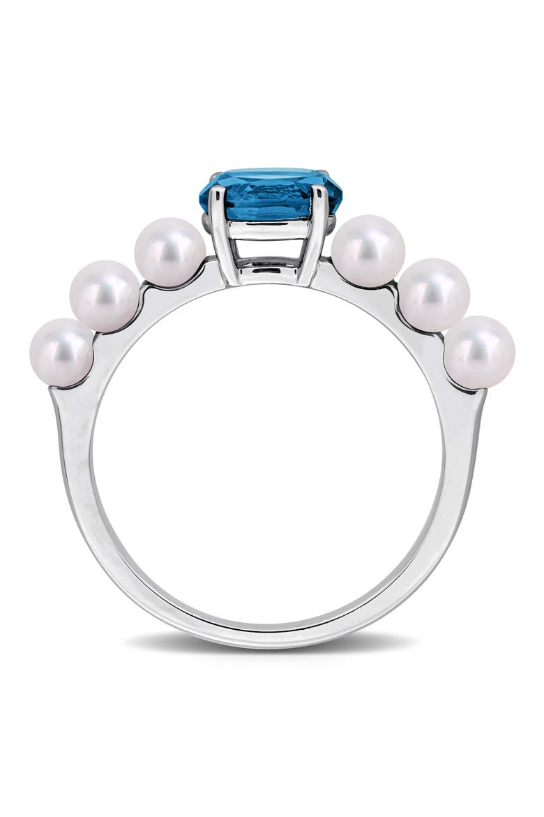 Sterling Silver Cultured Freshwater Pearl Ring, Alternate, color, BLUE