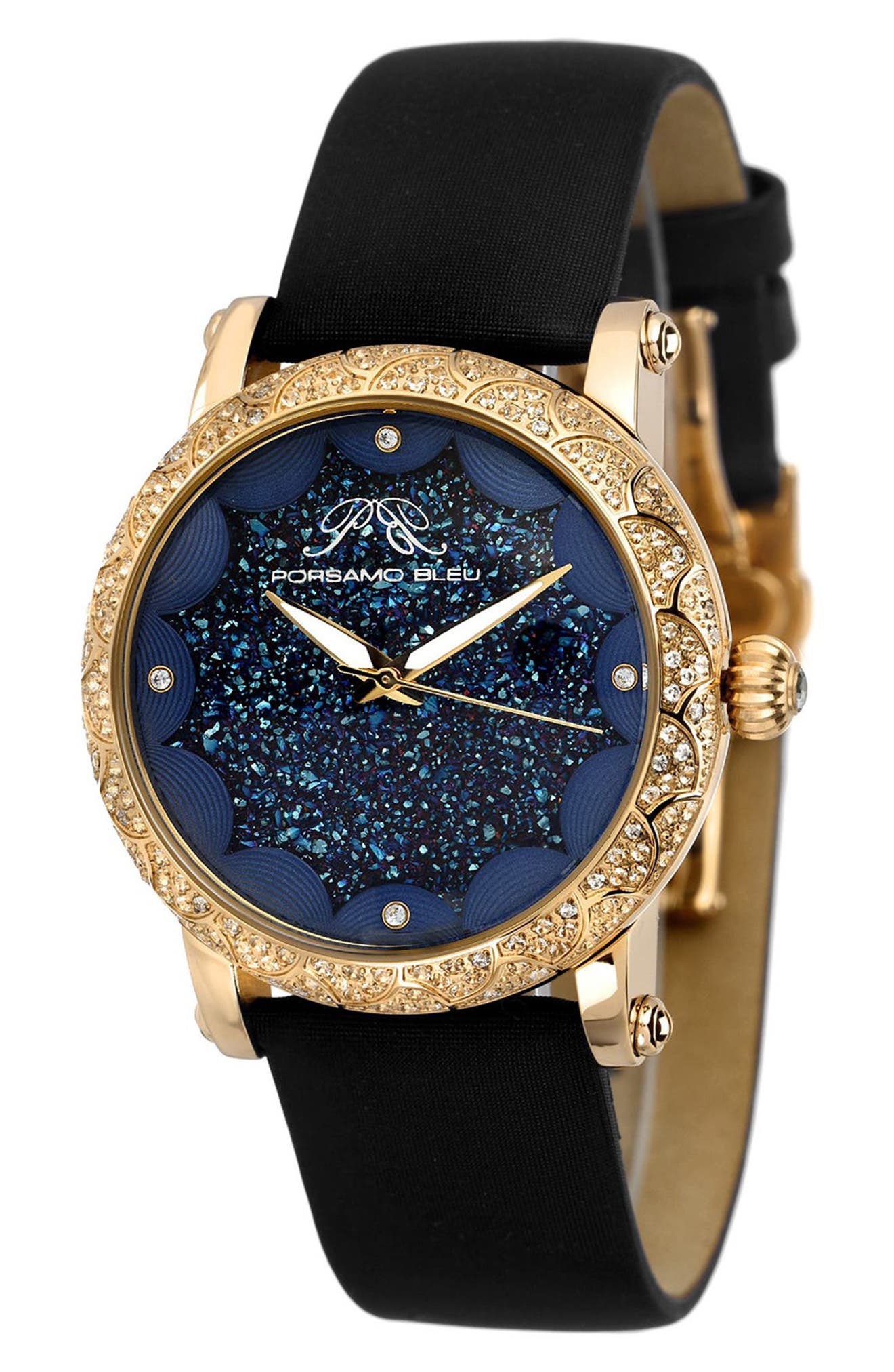 Porsamo Bleu Genevieve Topaz & Crystal Watch, 38mm