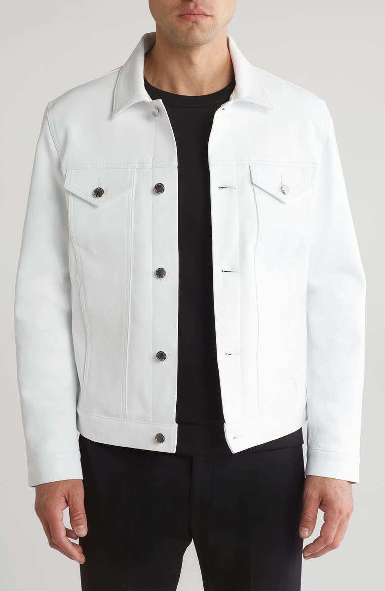 Monfrère Dean Leather Trucker Jacket, Main, color, 