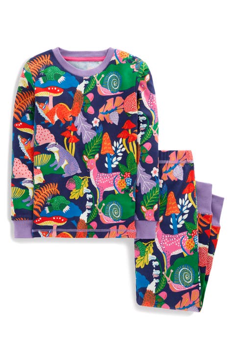 Kids' Woodland Creatures Glow in the Dark Fitted Two-Piece Cotton Pajamas (Toddler, Little Kid & Big Kid)