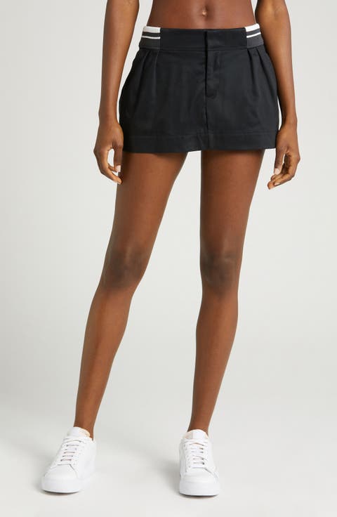 Sportswear Low Rise Canvas Miniskirt