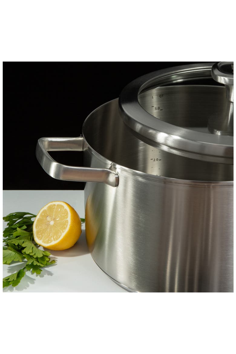 Graphite 3-Piece Recycled Stainless Steel Stockpotck & Steamer Set, Alternate, color, SILVER