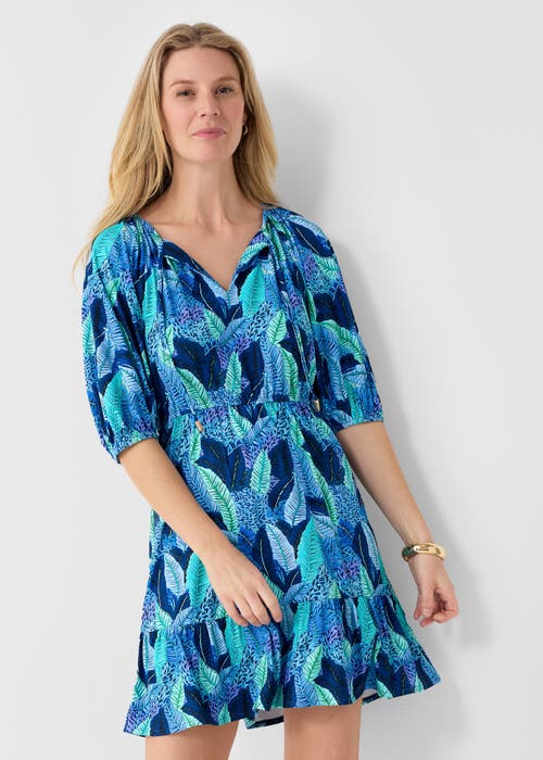 Cabana Life Flowy Tiered Dress In Blue