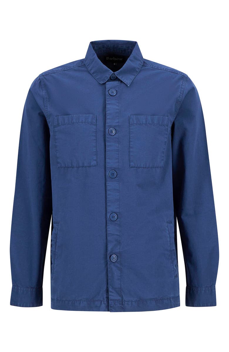 Barbour Rickfell Cotton Ripstop Button-Up Overshirt, Alternate, color, Dark Denim