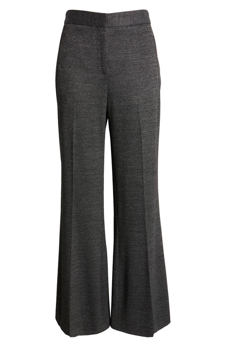 BOSS Talia Flare Pants, Alternate, color, Charcoal Jersey Structure