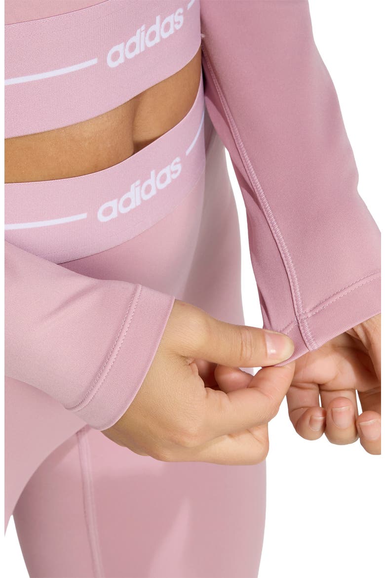 Climacool Performance Cropped Long Sleeve T-Shirt, Alternate, color, MAGIC MAUVE
