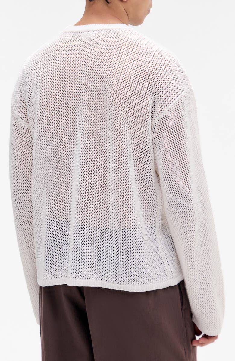 BDG Urban Outfitters Open Knit Mesh Sweater, Alternate, color, White