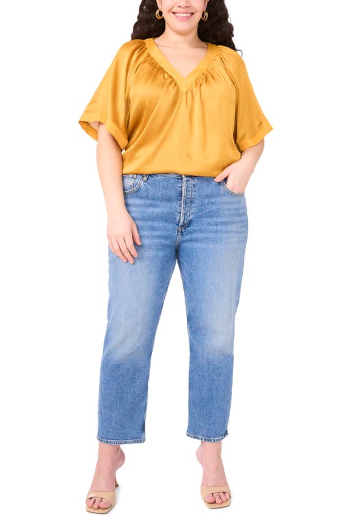 Shop Vince Camuto Bell Sleeve Satin Top