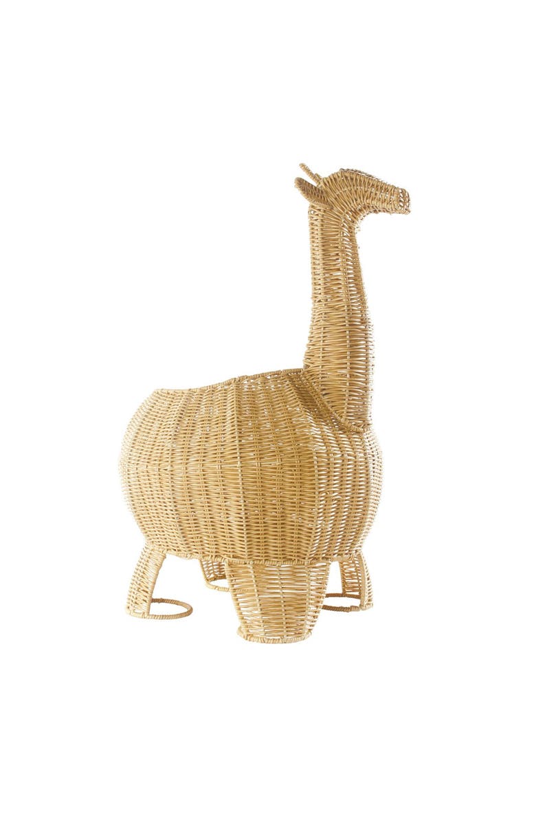 Kaplan Early Learning Company Giraffe Washable Wicker Floor Basket, Main, color, 